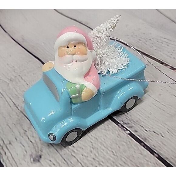 Set Of 5 Illuminated Pastel Christmas Ornaments W/ Gifts Valerie Parr Hill NIB! - Picture 4 of 11